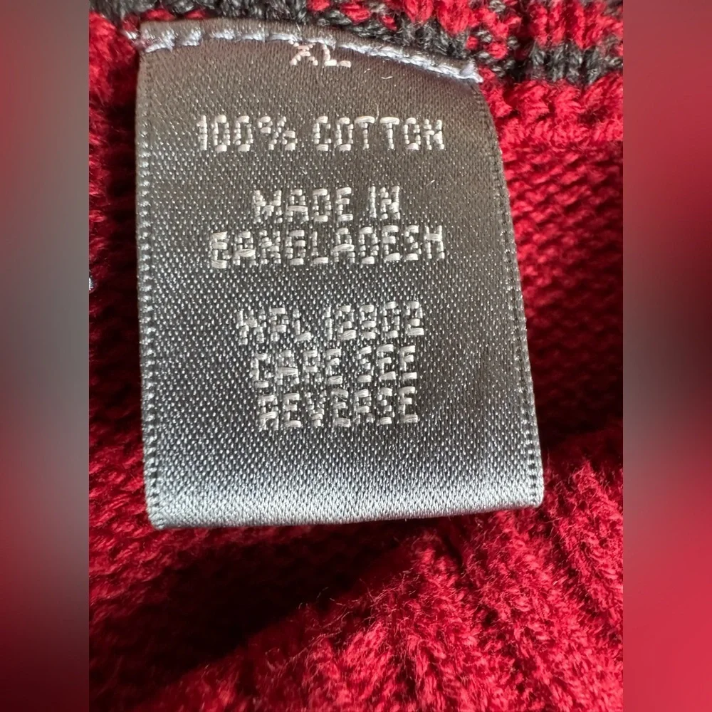 Oscar De La Renta Mens Vintage Brick Red Crew Neck Cotton Plaid Sweater Sz XL